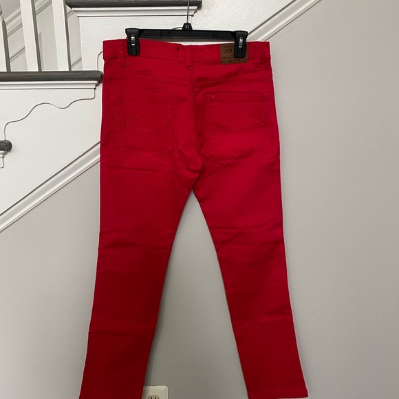Men's Casual Jeans Pants Red - Size 32 NEW - Picture 5 of 8